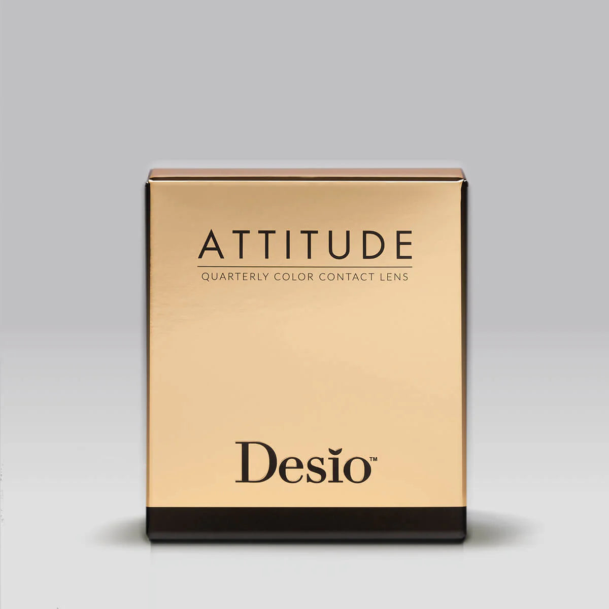 Desio quarterly contact lenses from the Attitude Collection, offering a chic yet natural eye look with all-day comfort and style.