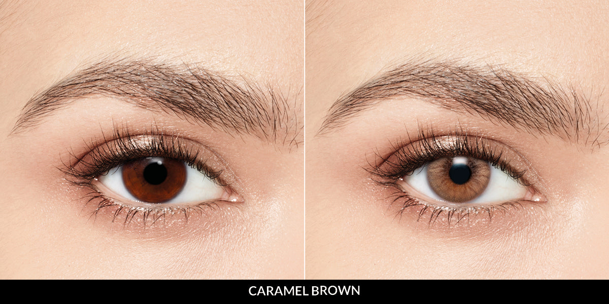 Desio three month brown colored contact lenses from Sensual Beauty Collection. The Polymacon lenses are available in plano, myopia, hyperopia, and toric for a warm, natural look.