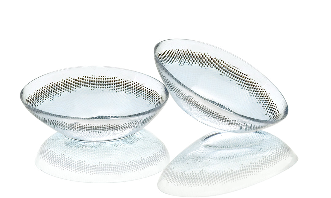 Desio romantic blue colored contact lenses apt for both light and dark eyes, rendering a natural and captivating blue gaze.