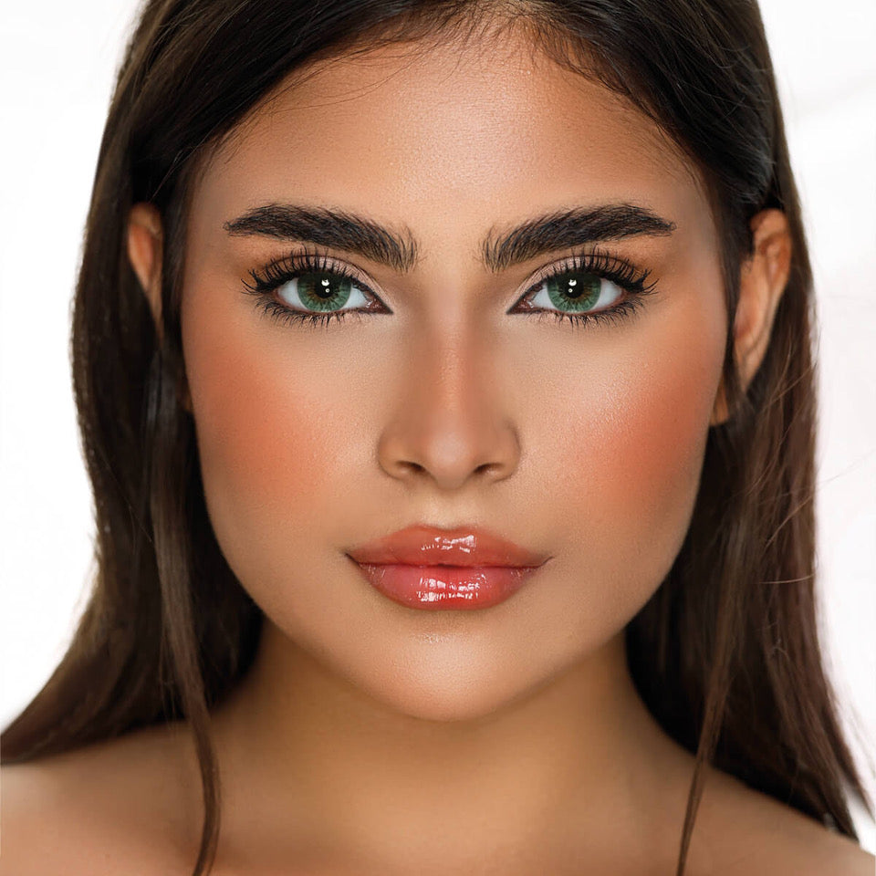 Desio Jungle Fever Green colored contact lenses – Sensual Beauty Collection, 3-month Polymacon lenses available in plano, myopia, hyperopia, and toric for a bold, vibrant natural green look

