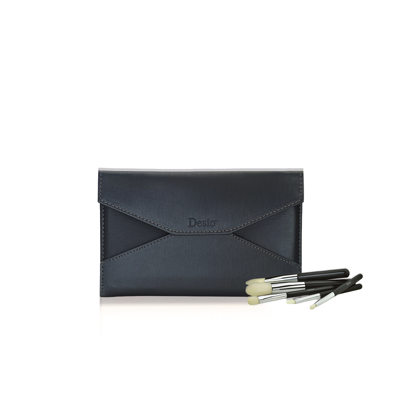 Desio black pochette – elegant and compact beauty pouch for storing contact lenses and daily essentials