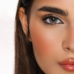 icy blue colored contact lenses bright effect on dark eyes Desio