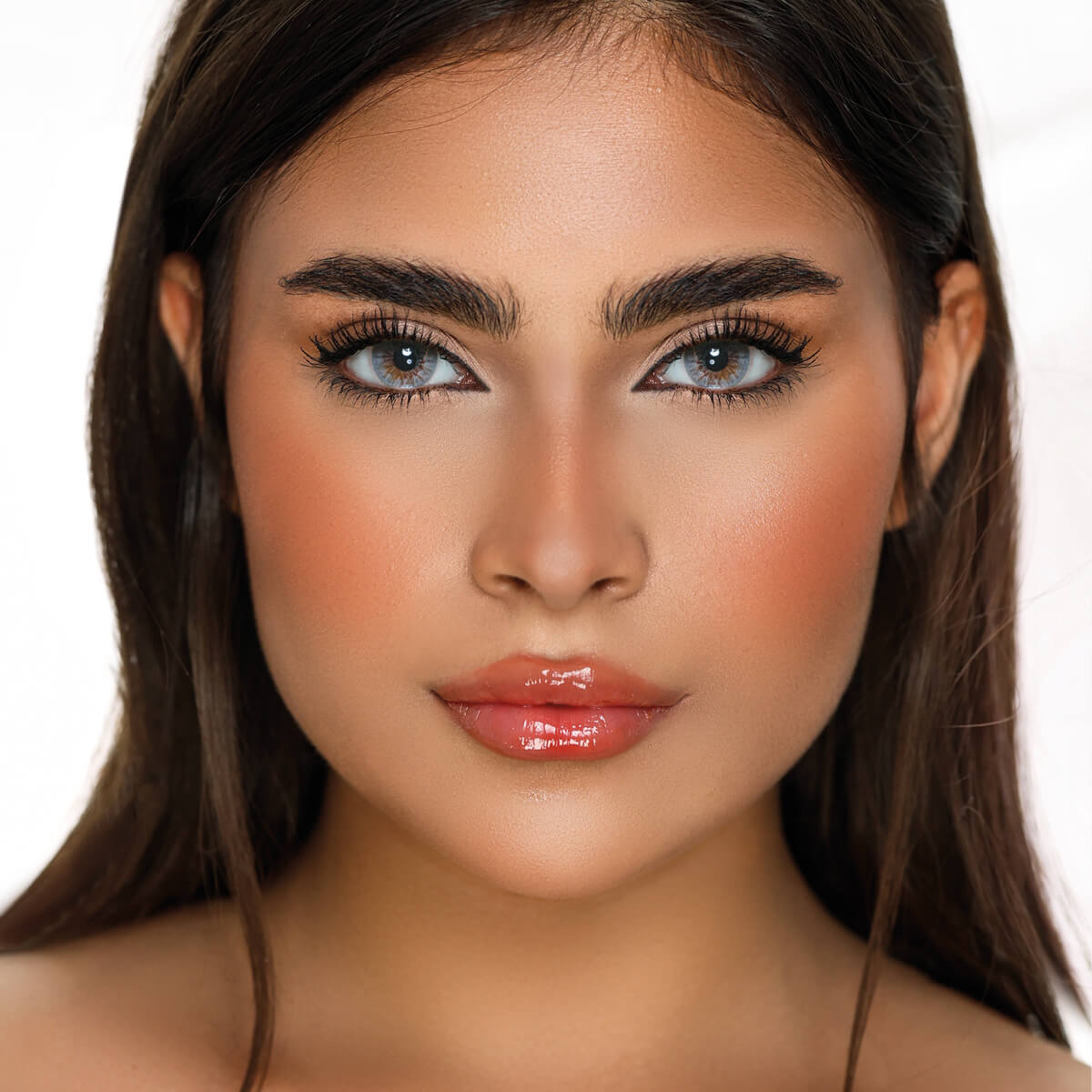 icy blue contact lenses natural blend on brown eyes 2 tones quarterly Desio