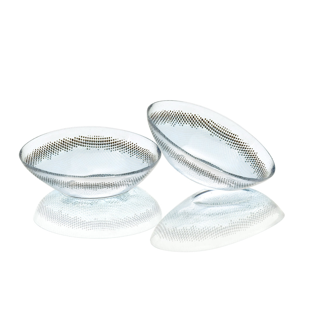 Desio Romantic Blue natural colored contact lenses – soft blue contacts for a dreamy, elegant look on light or dark eyes