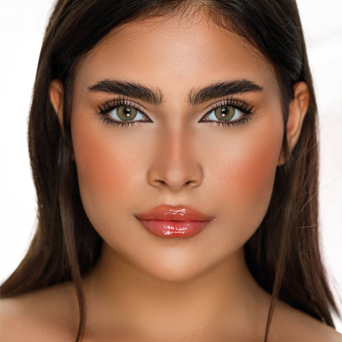 green colored contact lenses on brown eyes natural blend Desio